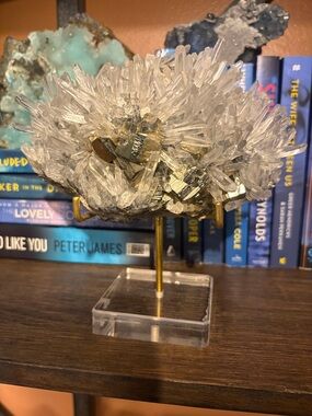 Statement Clear Quartz and Pyrite